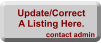 Update/Correct A Listing Here. contact admin